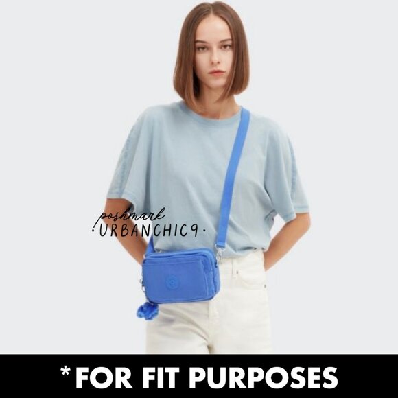NWT KIPLING Abanu Multi Convertible Crossbody Bag - Frost Blue - Picture 9 of 13